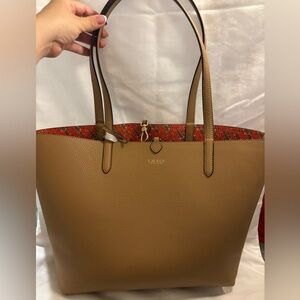 Lauren Ralph Lauren Faux-Leather Large Reversible Tote Bag BNWT